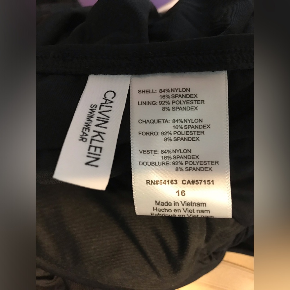 NWT Calvin Klein Skirted Overlay Swim Dress - Picture 5 of 8